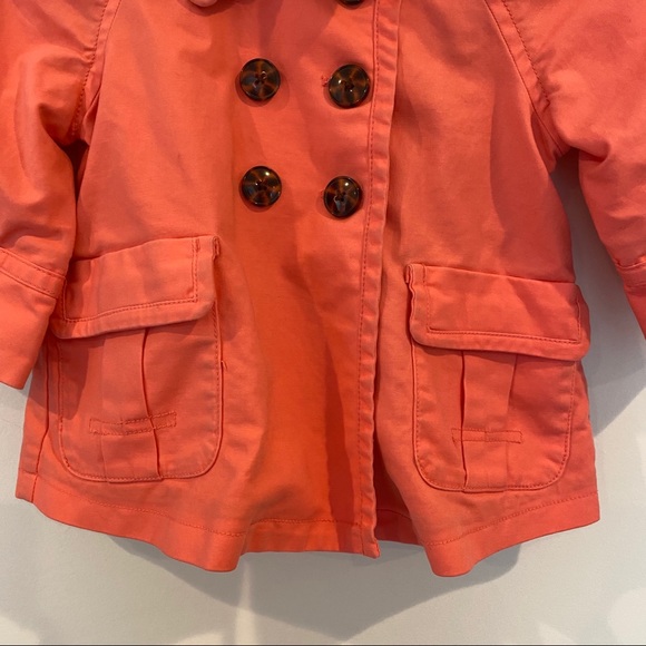 Old Navy Girls Coral Trench Coat - Picture 3 of 7